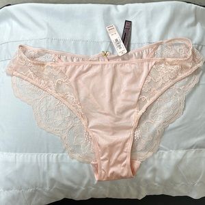 Victoria’s Secret cheekini beige lace and smooth fabric